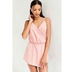 Kimchi Blue Mauve Drapey Surplice Skort Romper